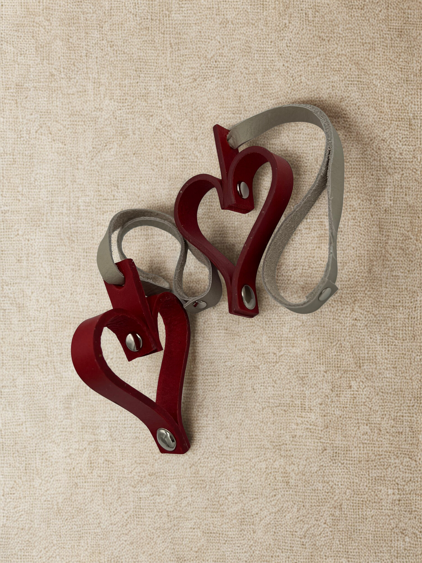 Leather Heart purse charm