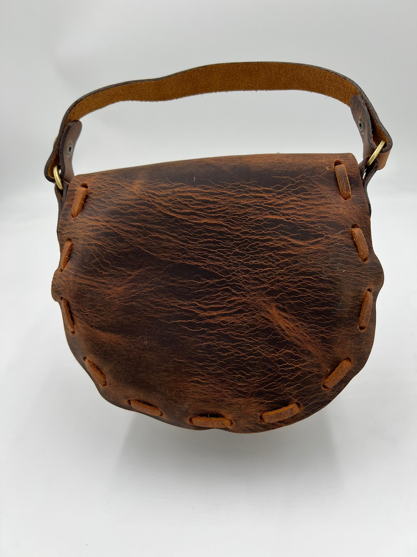 Crazy Horse Leather Laced Handbag