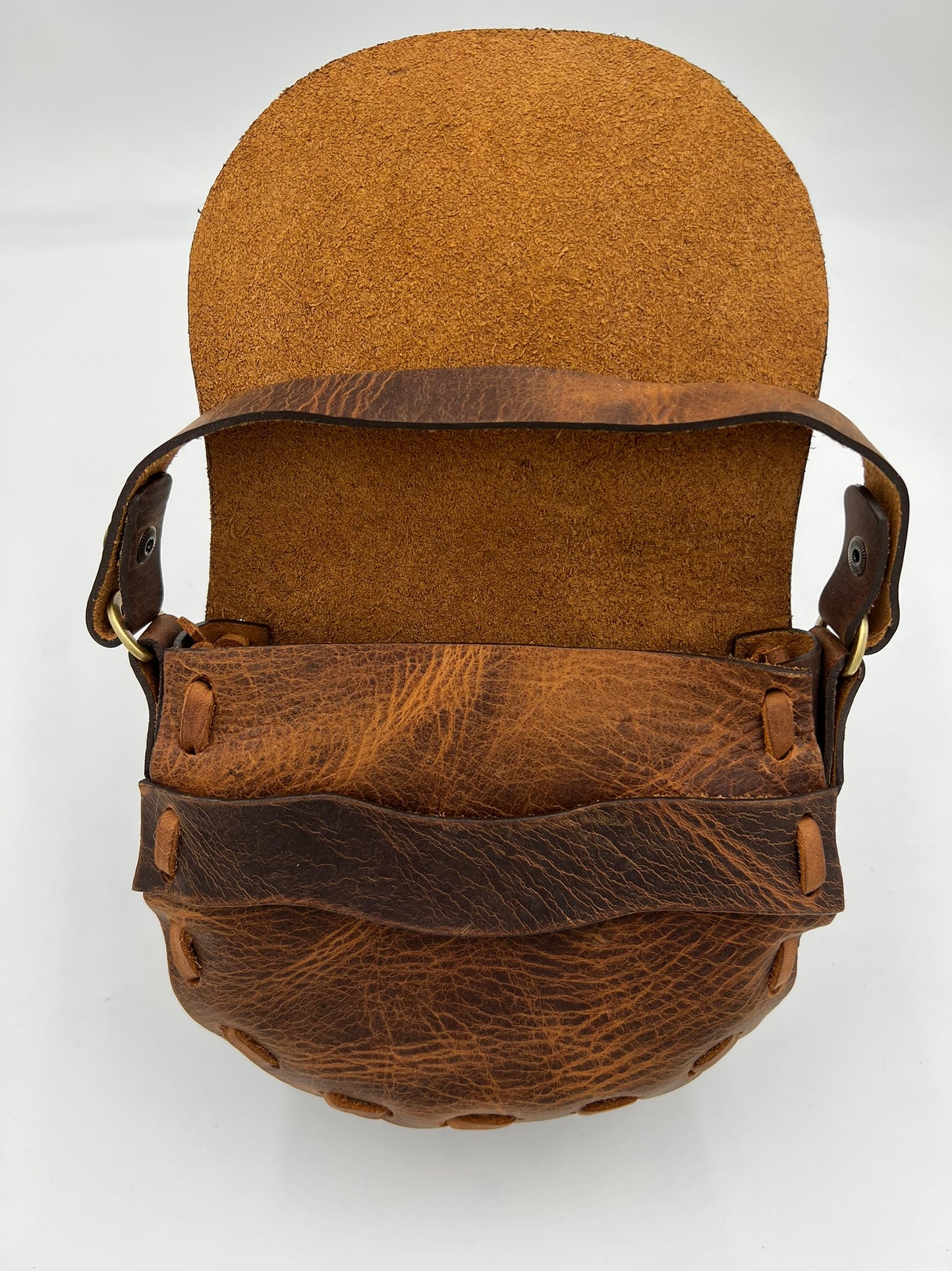 Crazy Horse Leather Laced Handbag