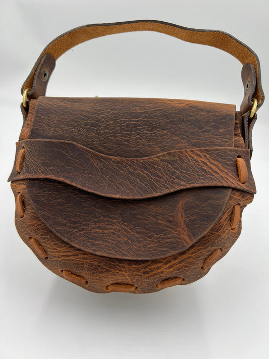 Crazy Horse Leather Laced Handbag