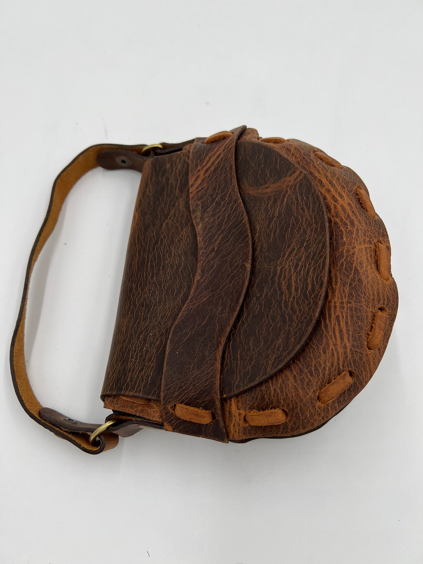 Crazy Horse Leather Laced Handbag