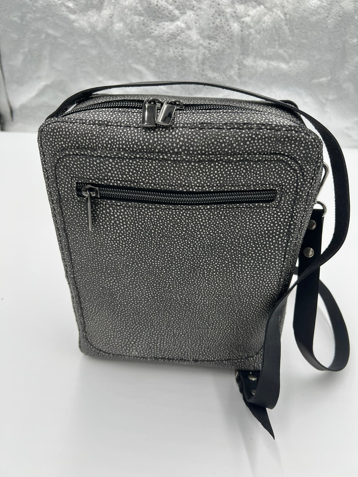 Satchel with adjustable strap for shoulder or crossbody wear