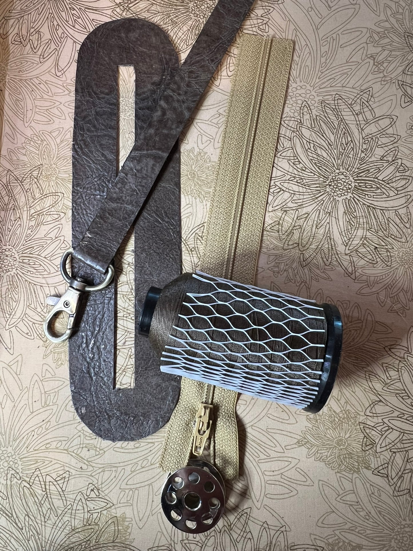 Woven embossed leather tote