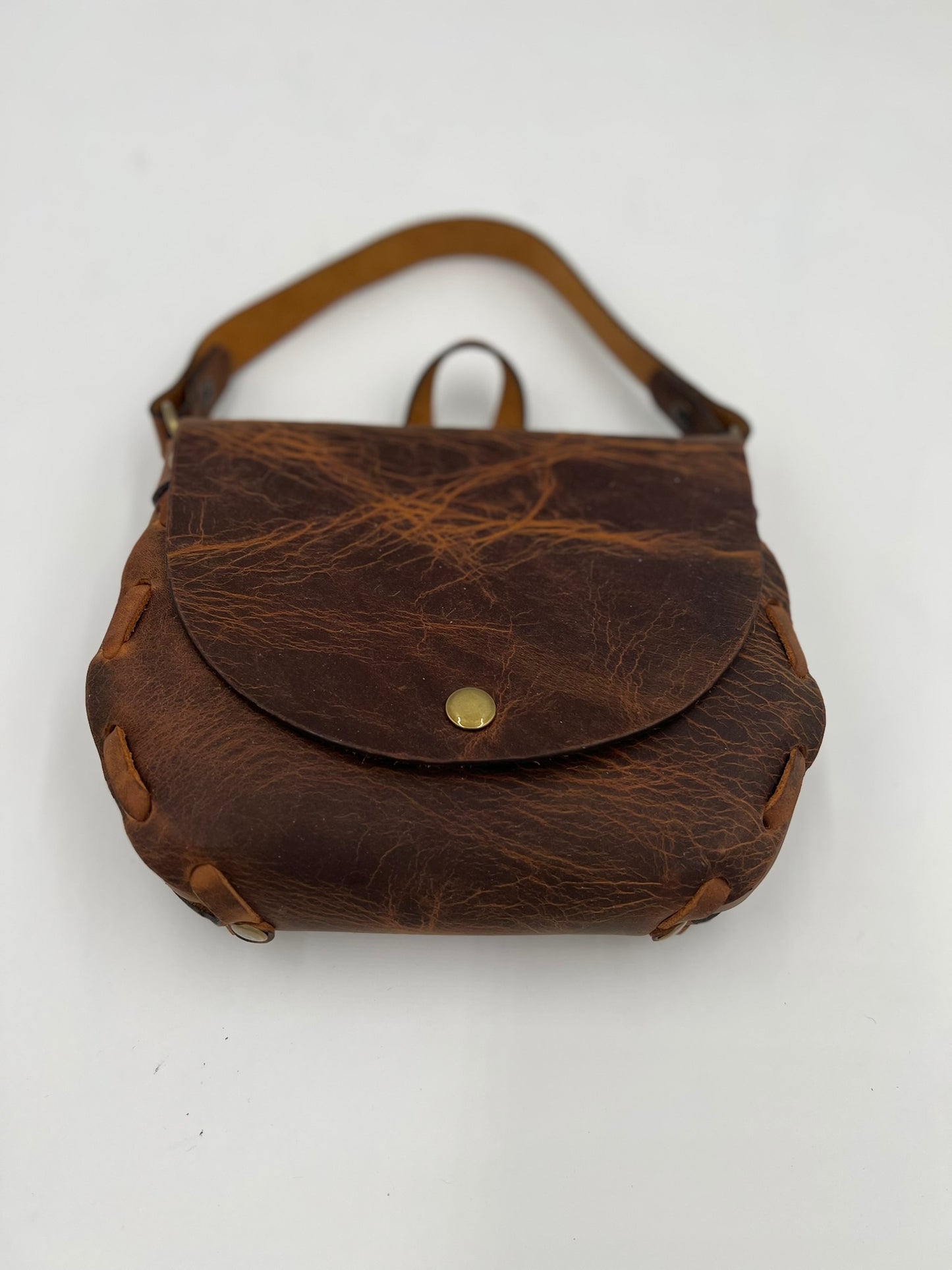 Crazy Horse Leather Laced Bag