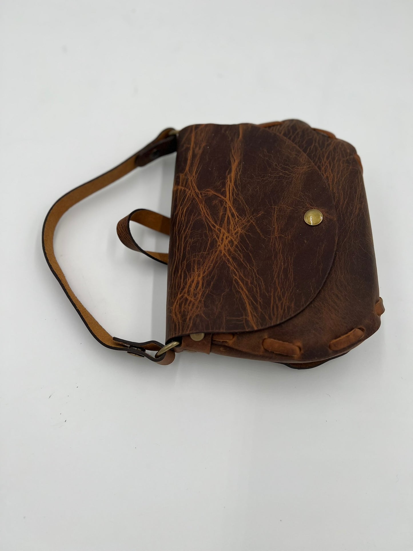 Crazy Horse Leather Laced Bag