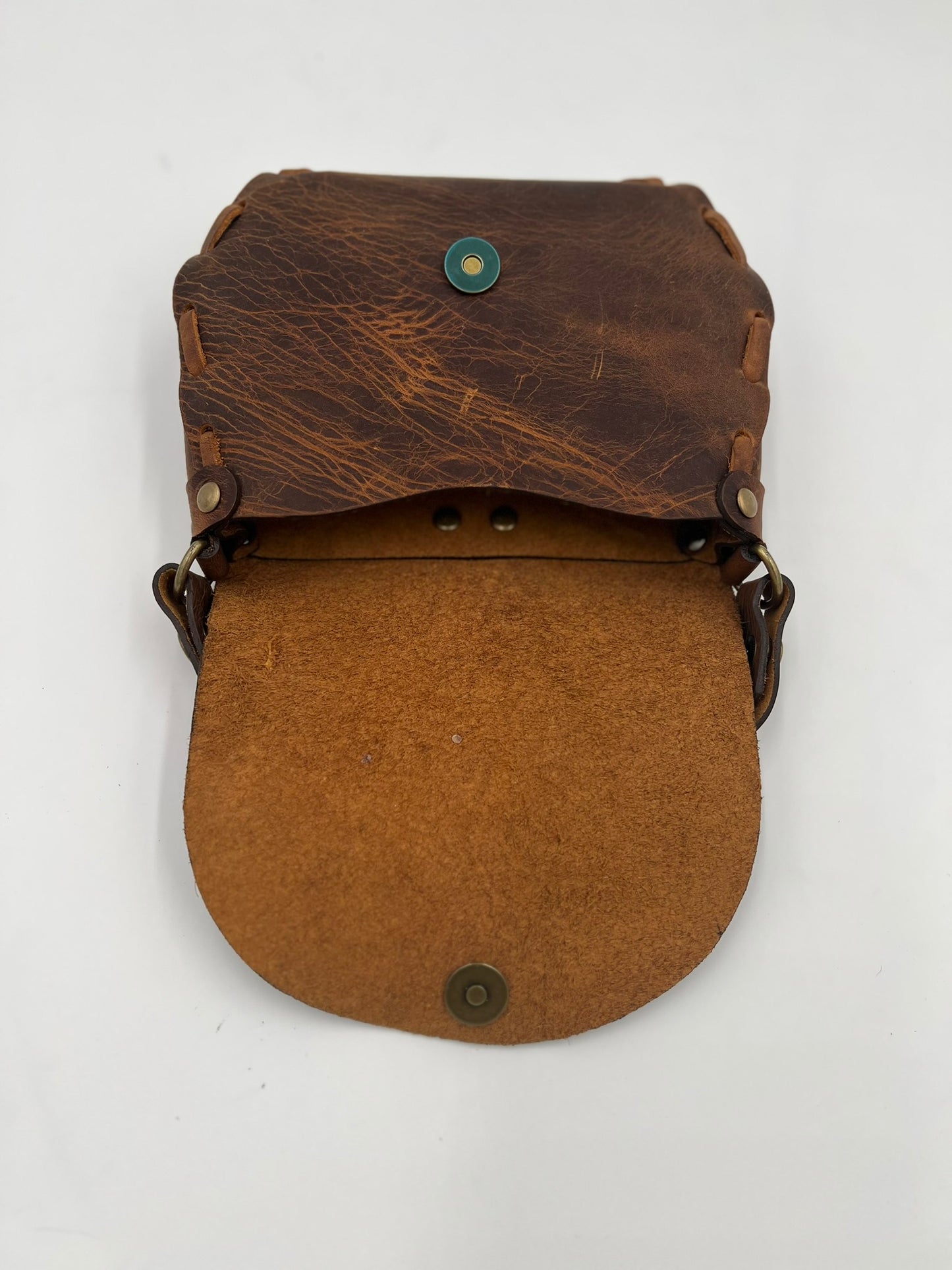 Crazy Horse Leather Laced Bag