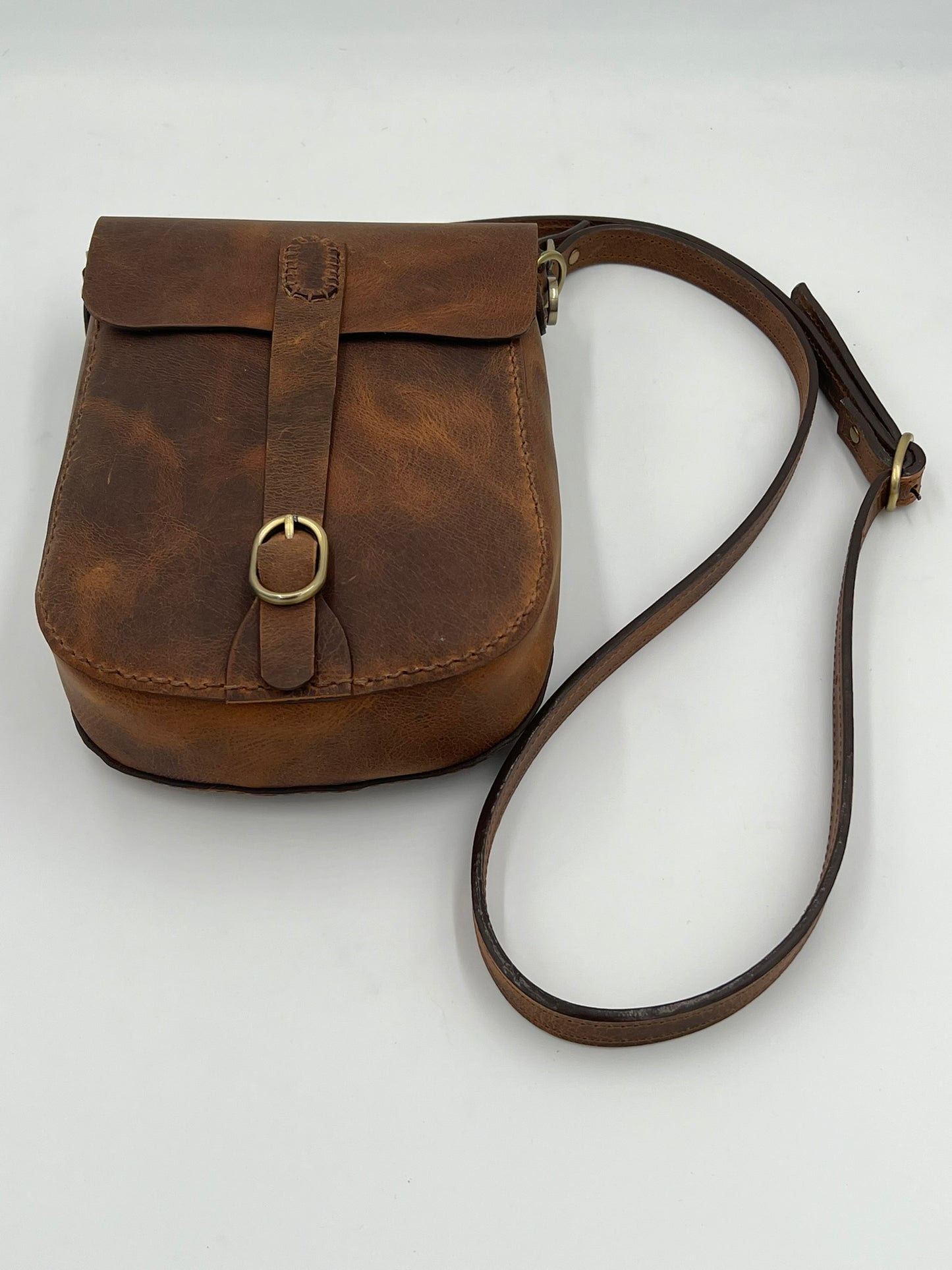 Crossbody satchel with 3 leather choices