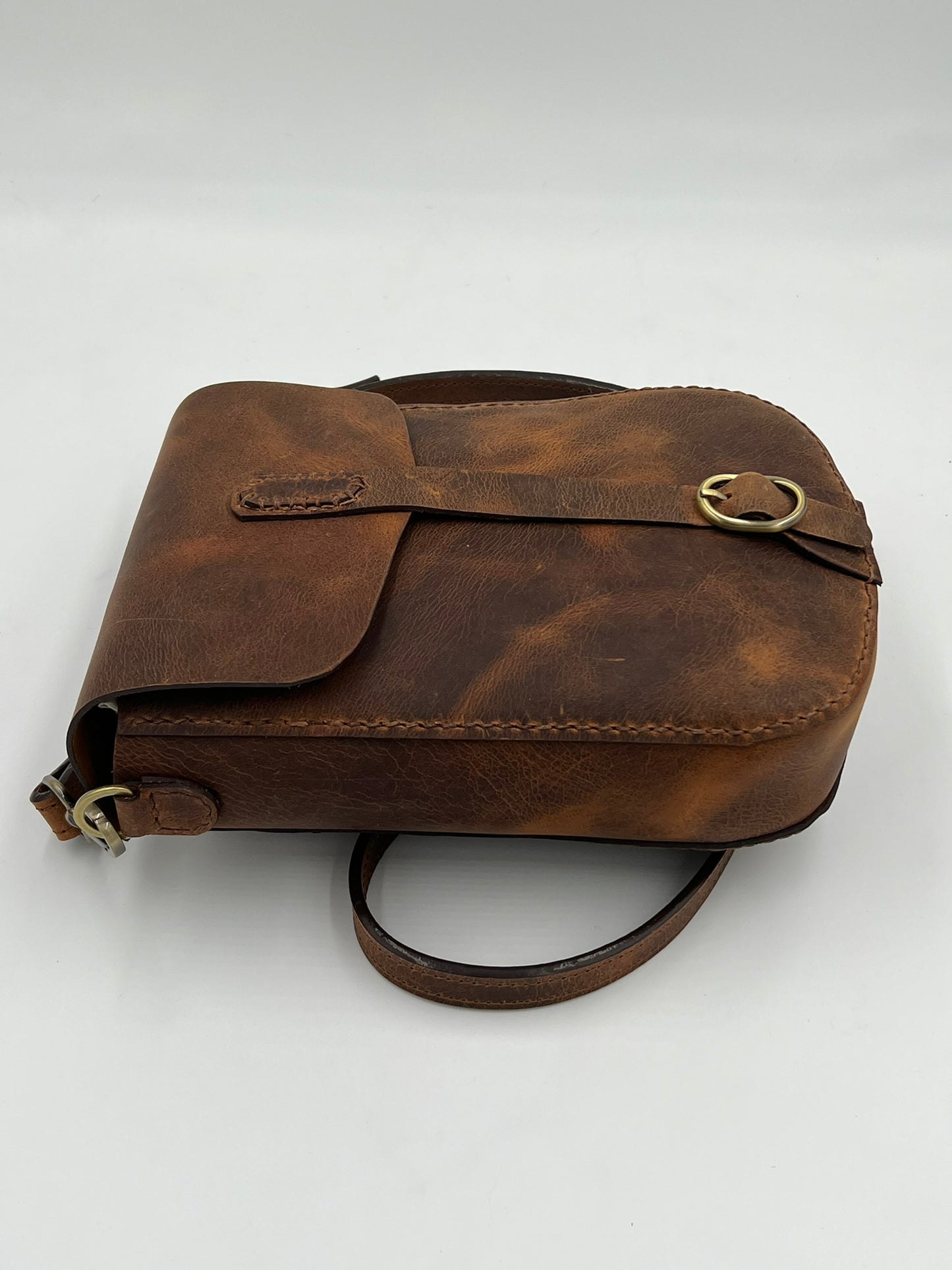 Crossbody satchel with 3 leather choices