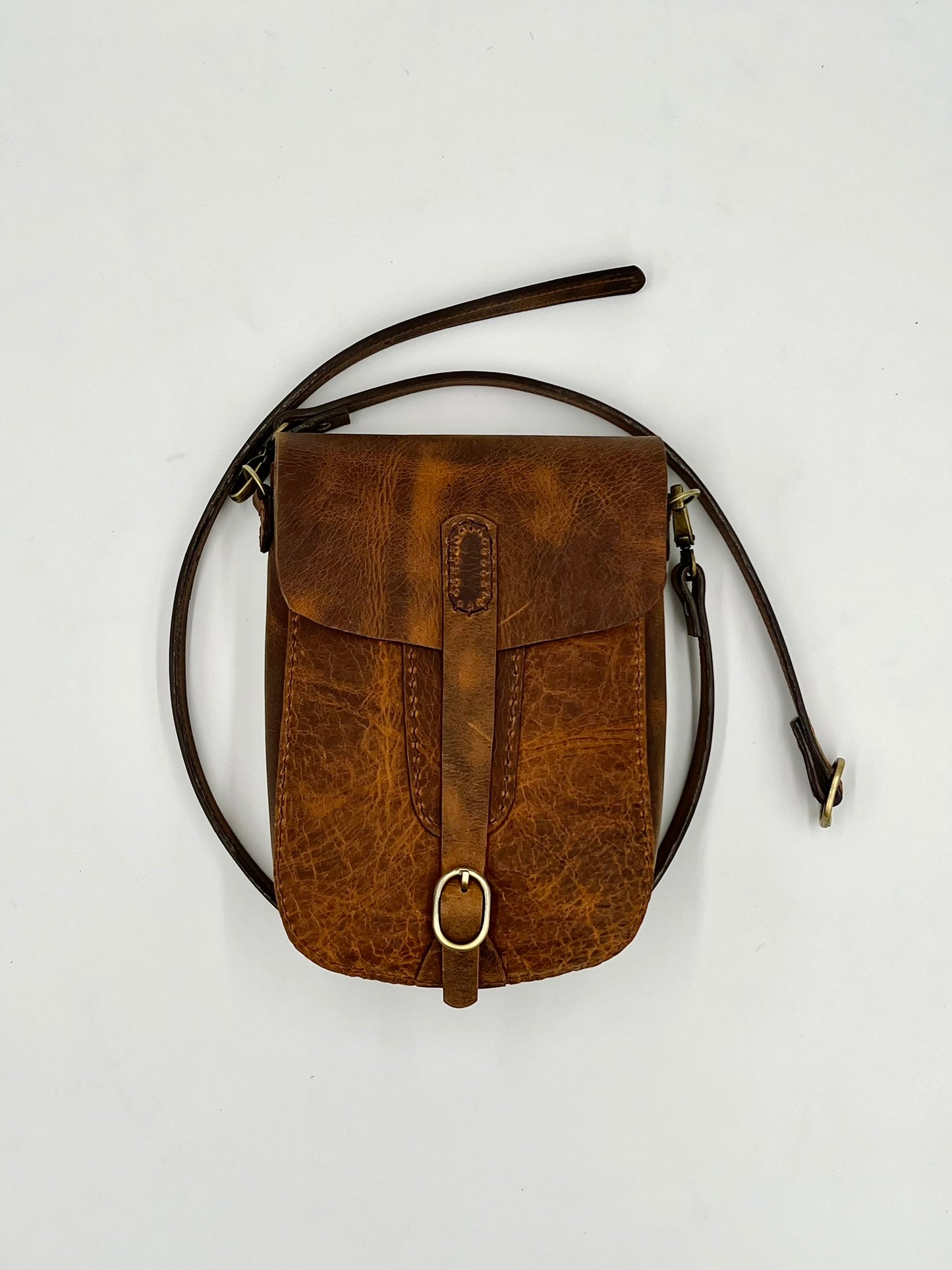 Crossbody satchel with 3 leather choices
