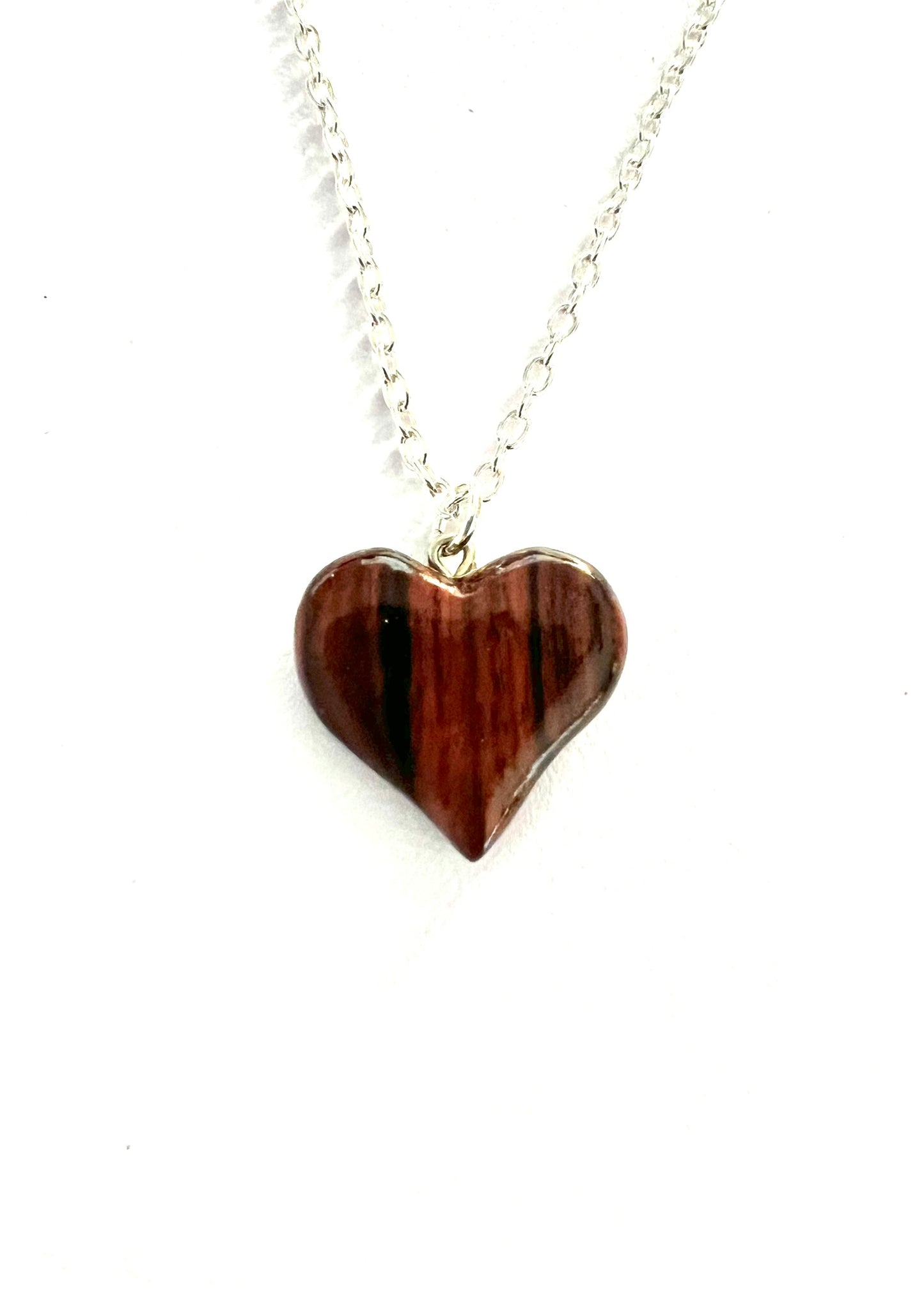 Bolivian Rosewood heart pendant