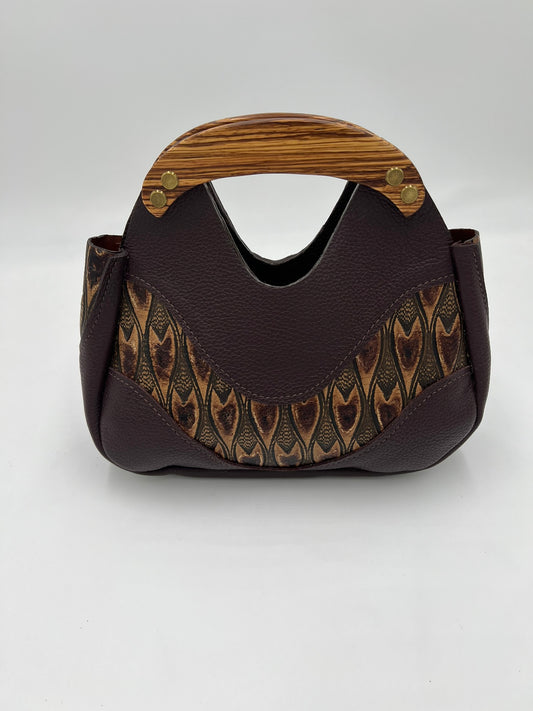 Handbag with Zebrawood handle